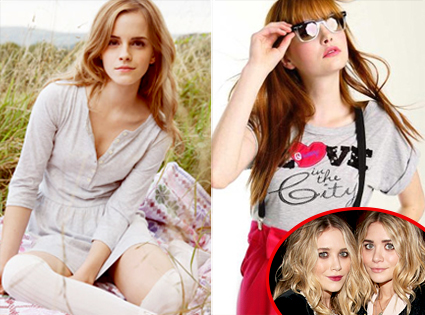 Emma Watson, Mary- Kate Olsen, Ashley Olsen Emma Watson, Mary- Kate Olsen, Ashley Olsen
